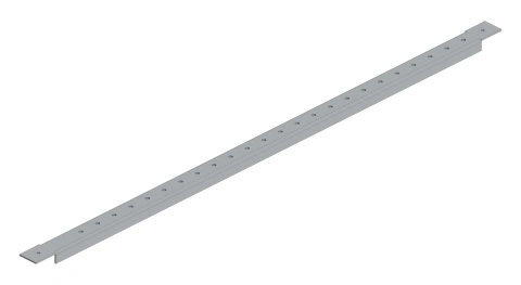 Perforated rail for assembly 60mm busbar-system 4 unit-wide