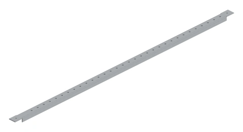 Perforated rail for assembly 60mm busbar-system 5 unit-wide