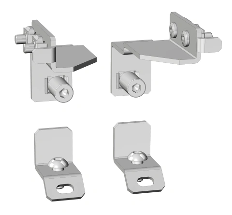 Set of brackets for AC/KC mounting plates