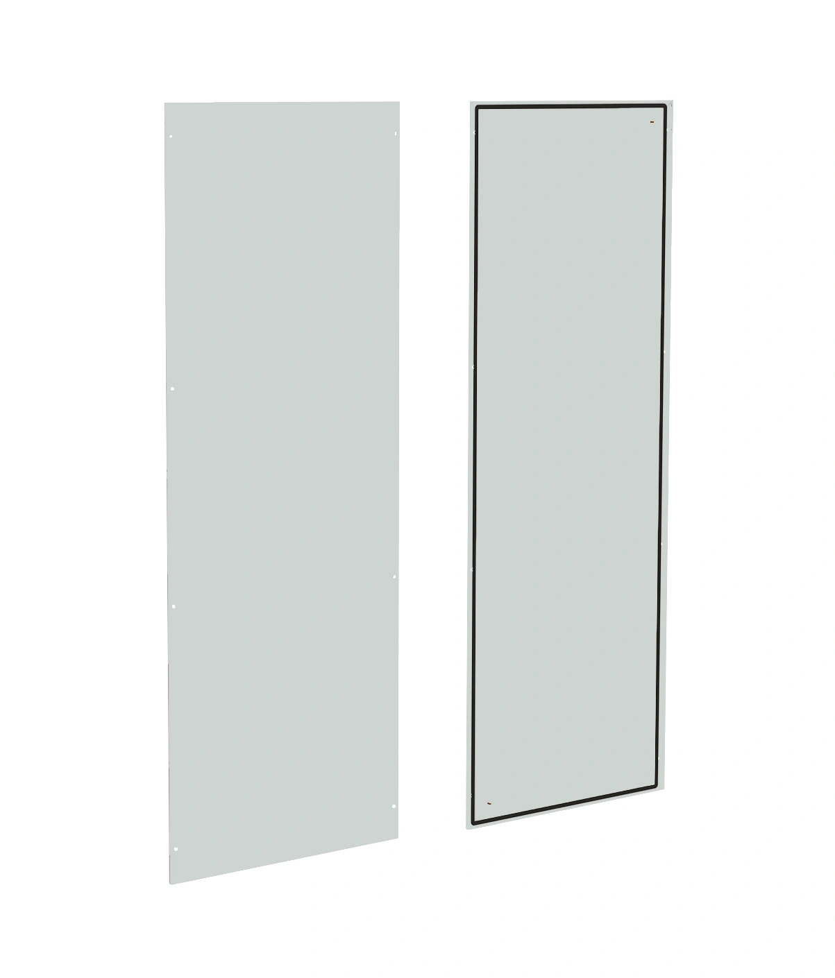 Side panels (pair) H=2200 D=400 mm sheet steel RAL7035