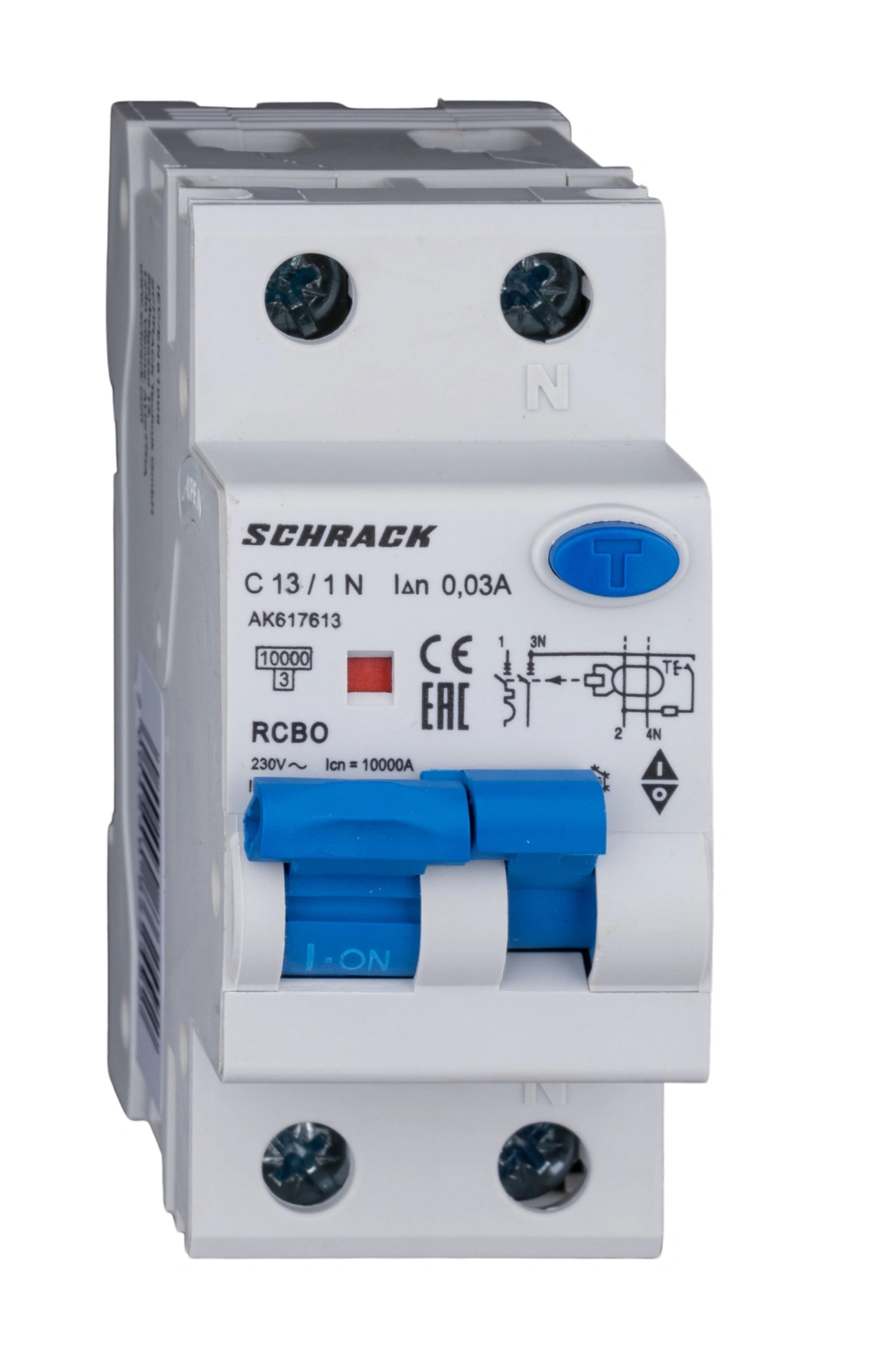 Combined MCB/RCD (RCBO) 1+N, AMPARO 10kA, C 13A, 30mA, Typ A