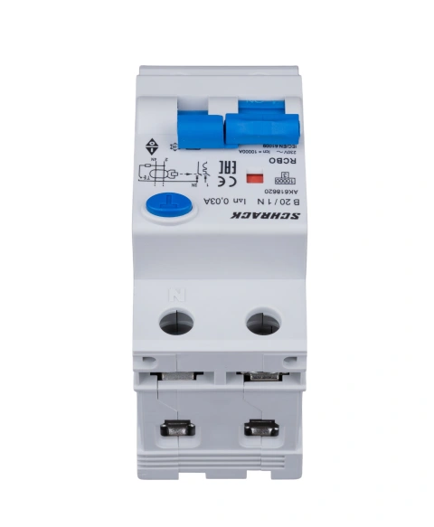 Întreruptor automat+dif.1+N, AMPARO 10kA, B 20A, 30mA, Tip A_5