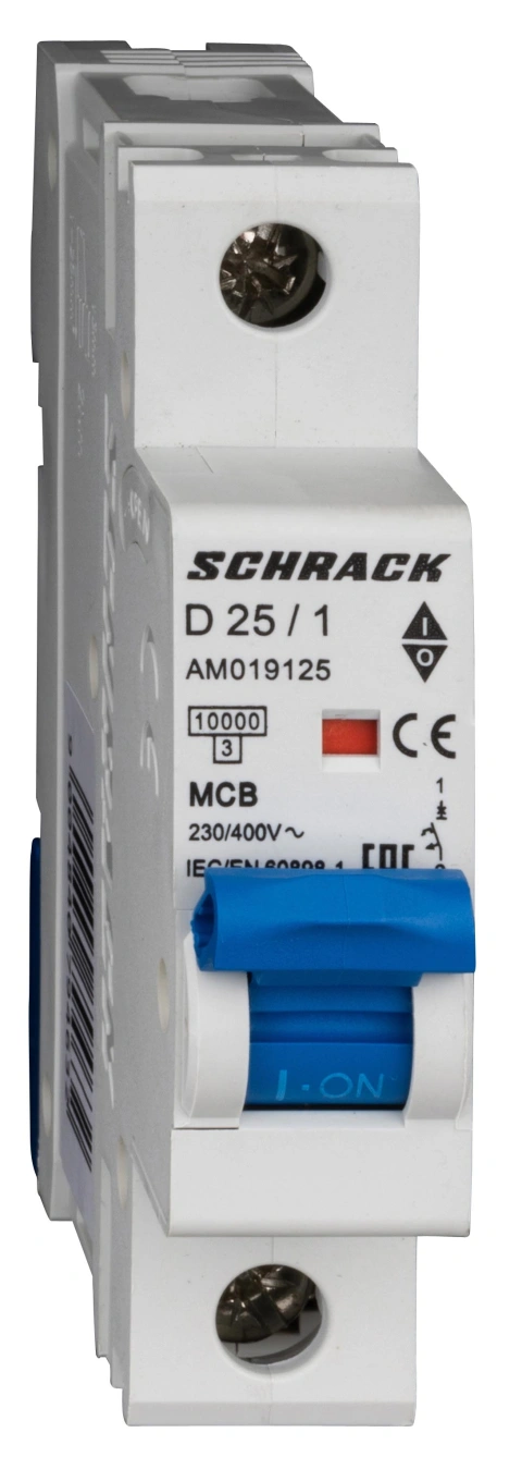 Întreruptor automat modular (MCB) AMPARO 10kA, D 25A, 1 pol