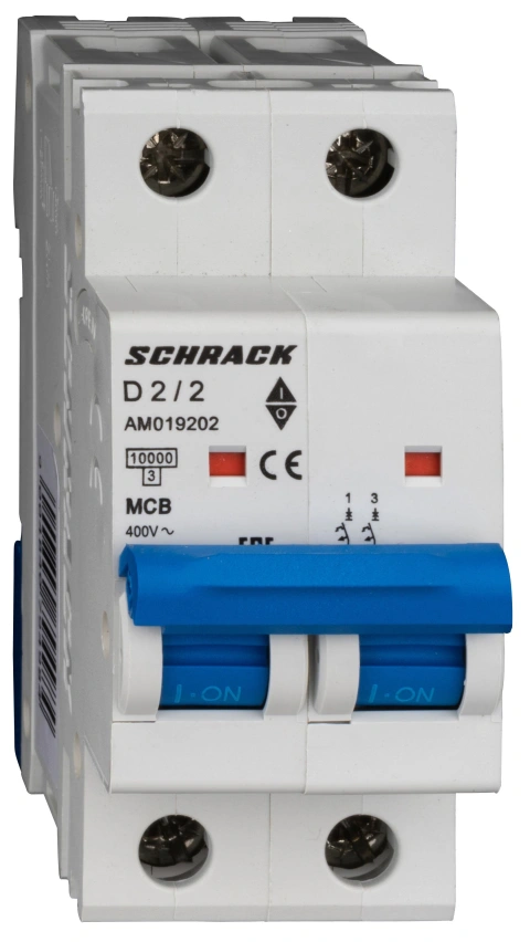 Întreruptor automat modular (MCB) AMPARO 10kA, D 2A, 2 poli