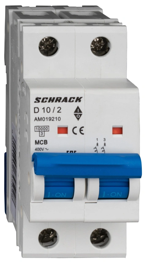 Întreruptor automat modular (MCB) AMPARO 10kA, D 10A, 2 poli