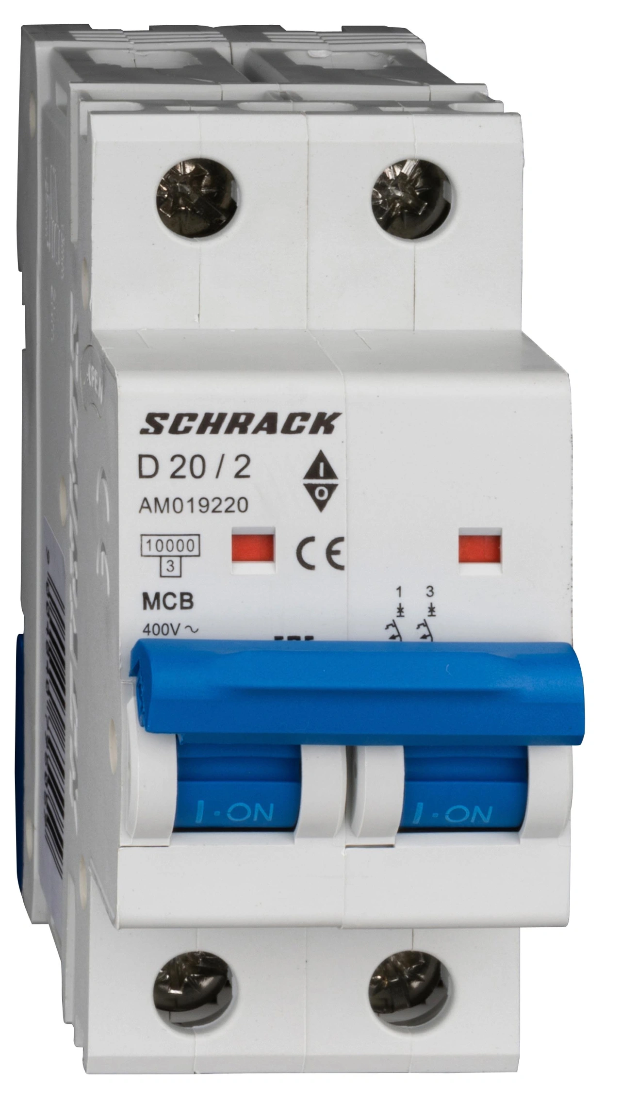Întreruptor automat modular (MCB) AMPARO 10kA, D 20A, 2 poli