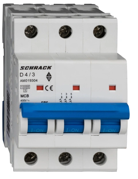 Întreruptor automat modular (MCB) AMPARO 10kA, D 4A, 3 poli