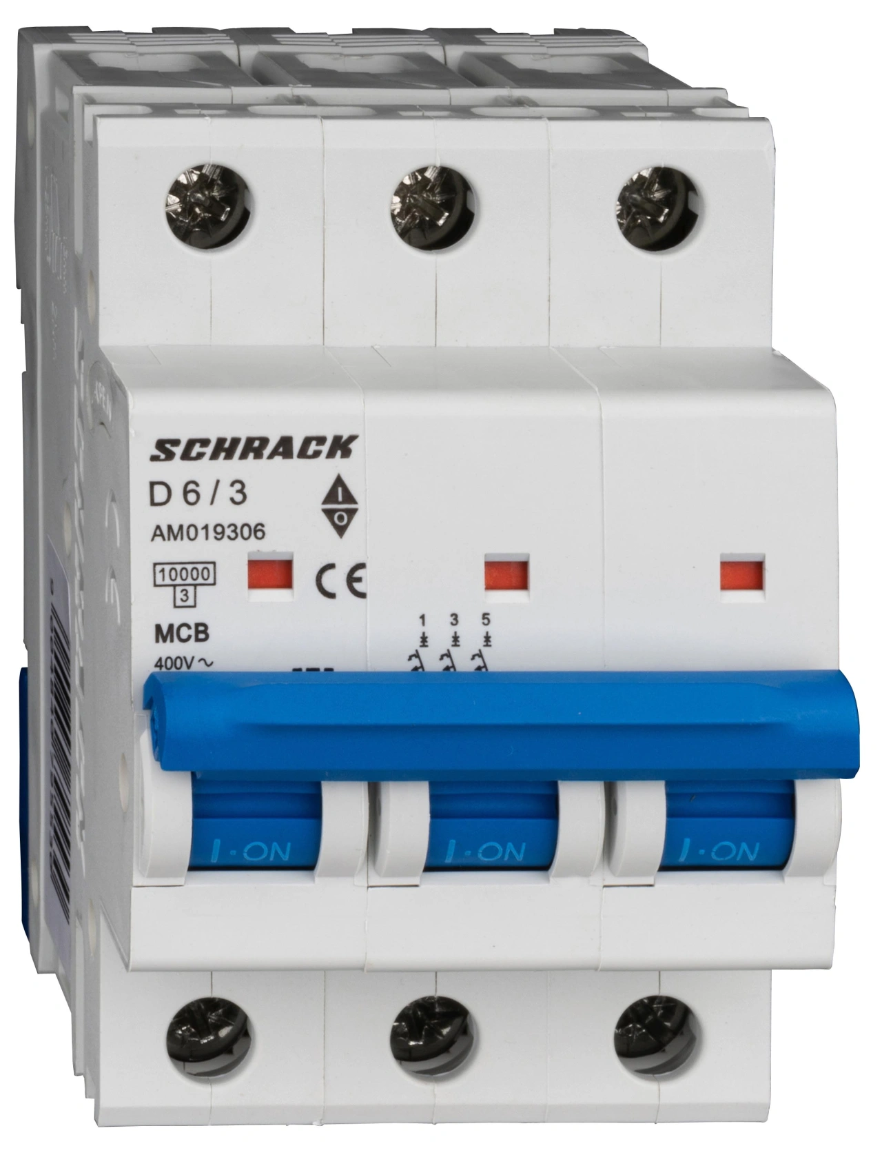 Întreruptor automat modular (MCB) AMPARO 10kA, D 6A, 3 poli