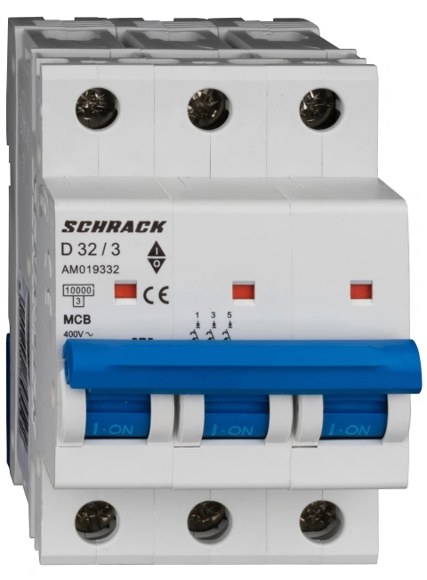 Întreruptor automat modular (MCB) AMPARO 10kA, D 32A, 3 poli