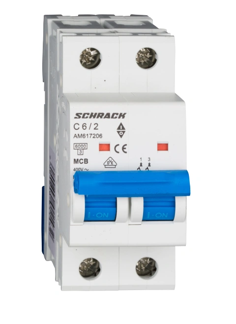 Întreruptor automat modular (MCB) AMPARO 6kA, C 6A, 2-poli