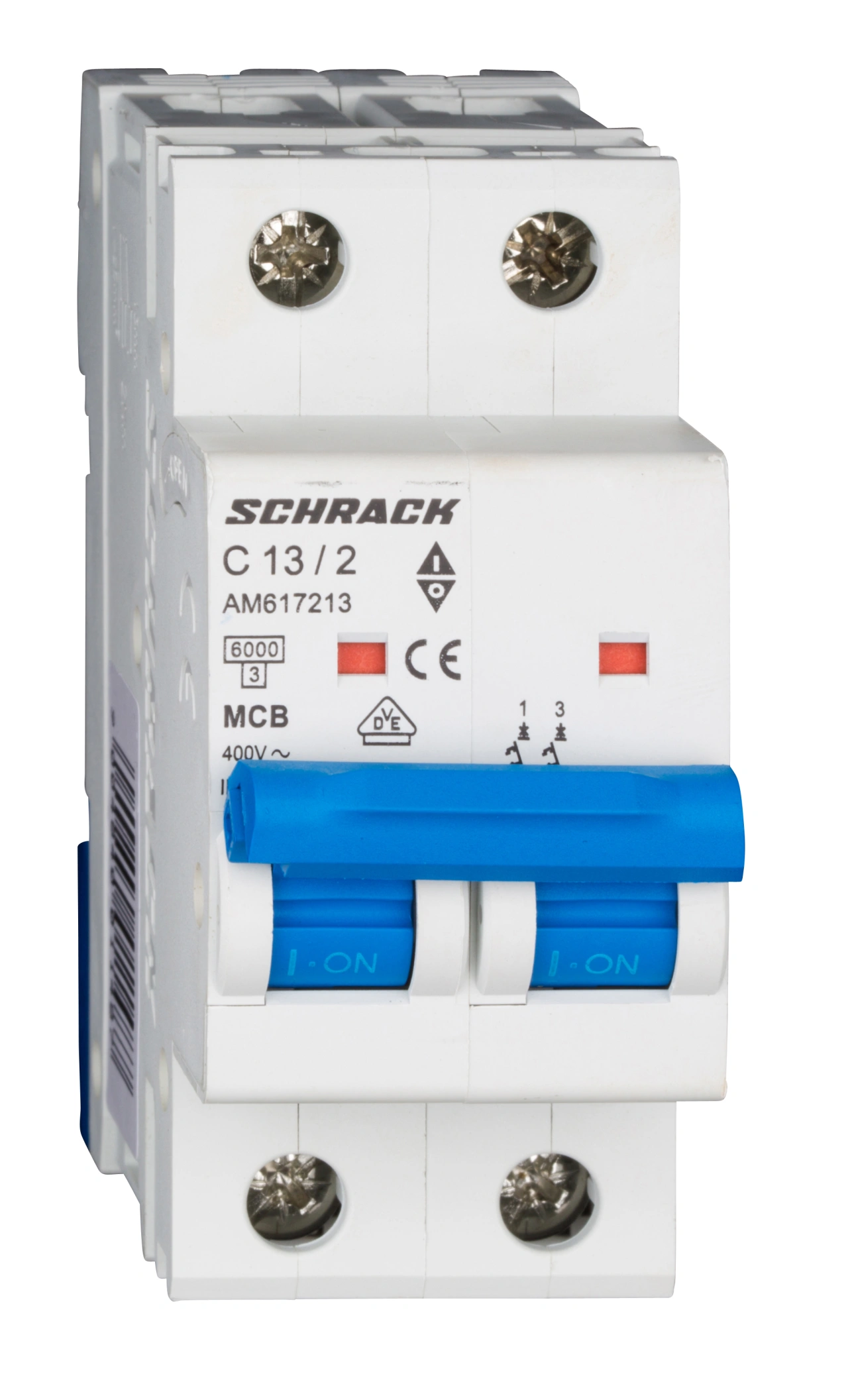 Întreruptor automat modular (MCB) AMPARO 6kA, C 13A, 2-poli
