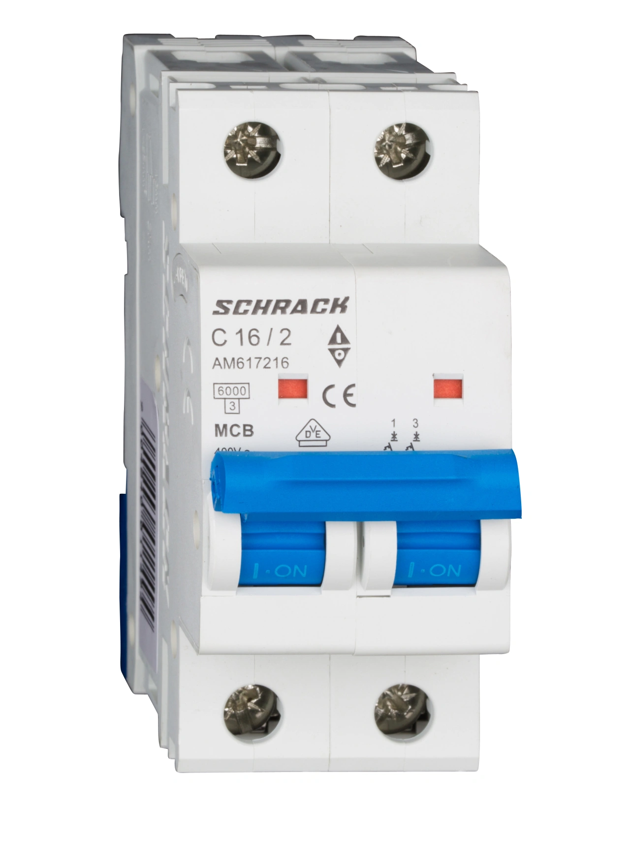 Întreruptor automat modular (MCB) AMPARO 6kA, C 16A, 2-poli