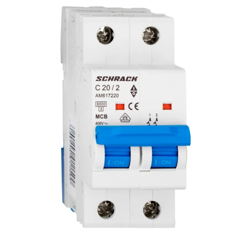 Întreruptor automat modular (MCB) AMPARO 6kA, C 20A, 2-poli
