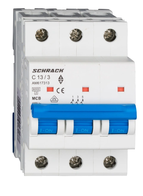Întreruptor automat modular (MCB) AMPARO 6kA, C 13A, 3-poli