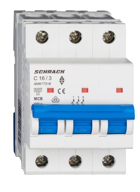 Întreruptor automat modular (MCB) AMPARO 6kA, C 16A, 3-poli