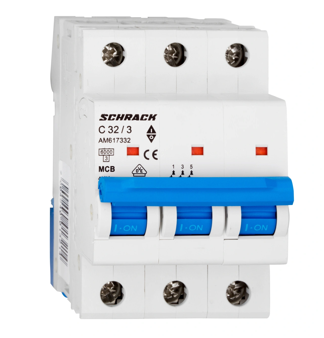 Întreruptor automat modular (MCB) AMPARO 6kA, C 32A, 3-poli