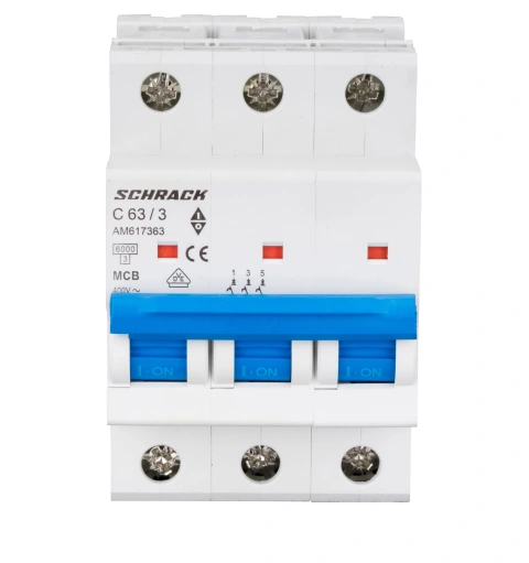 Întreruptor automat modular (MCB) AMPARO 6kA, C 63A, 3-poli_1