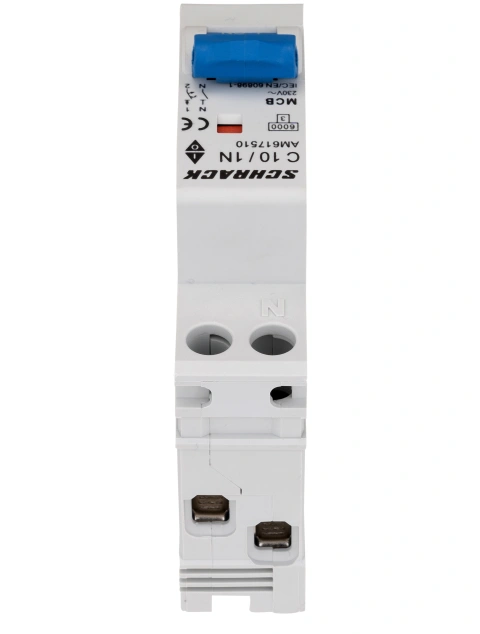 Întreruptor automat modular, AMPARO 6kA, C 10A, 1P+N, 1UH_5