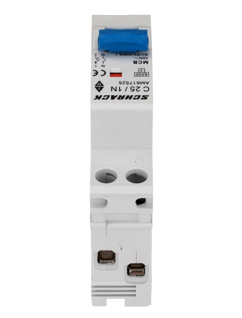 Întreruptor automat modular, AMPARO 6kA, C 25A, 1P+N, 1UH_5