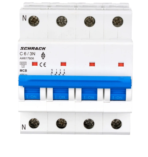 Întreruptor automat modular (MCB) AMPARO 6kA, C 6A, 3P+N_1