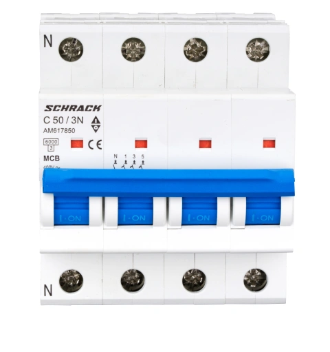 Întreruptor automat modular (MCB) AMPARO 6kA, C 50A, 3P+N_1