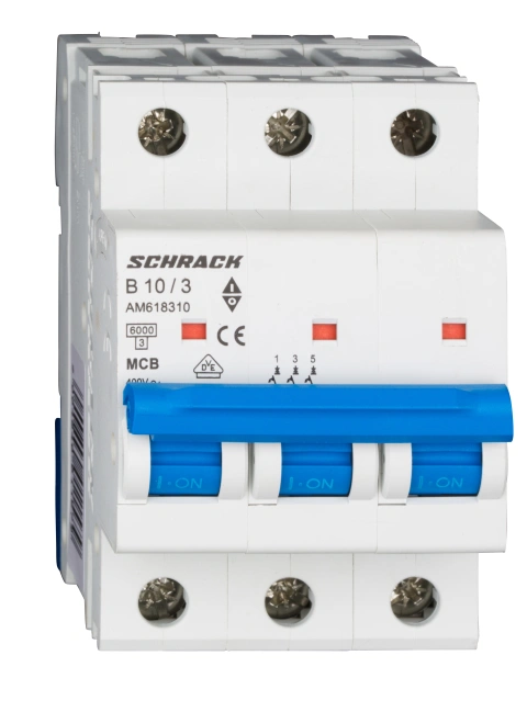 Întreruptor automat modular (MCB) AMPARO 6kA, B 10A, 3-poli