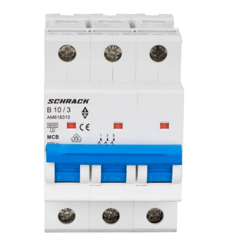 Întreruptor automat modular (MCB) AMPARO 6kA, B 10A, 3-poli_1