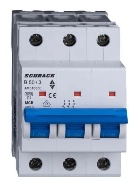 Întreruptor automat modular (MCB) AMPARO 6kA, B 50A, 3-poli