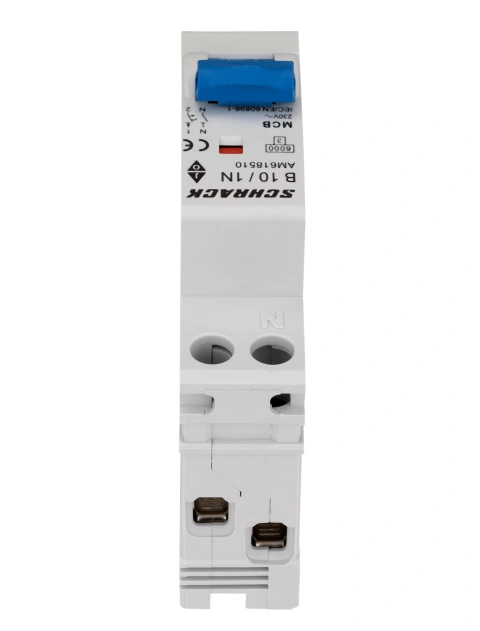 Întreruptor automat modular AMPARO, 6kA, B 10A, 1P+N, 1UH_5