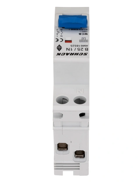 Întreruptor automat modular AMPARO, 6kA, B 25A, 1P+N, 1UH_5