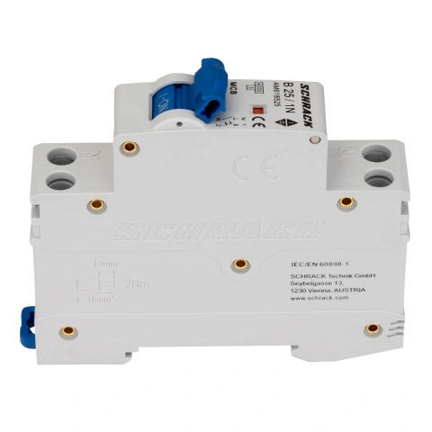 Întreruptor automat modular AMPARO, 6kA, B 25A, 1P+N, 1UH_7
