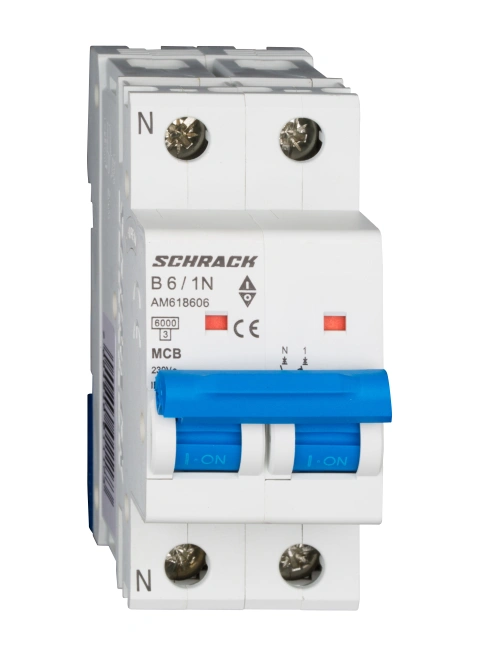 Întreruptor automat modular (MCB) AMPARO 6kA, B 6A, 1P+N
