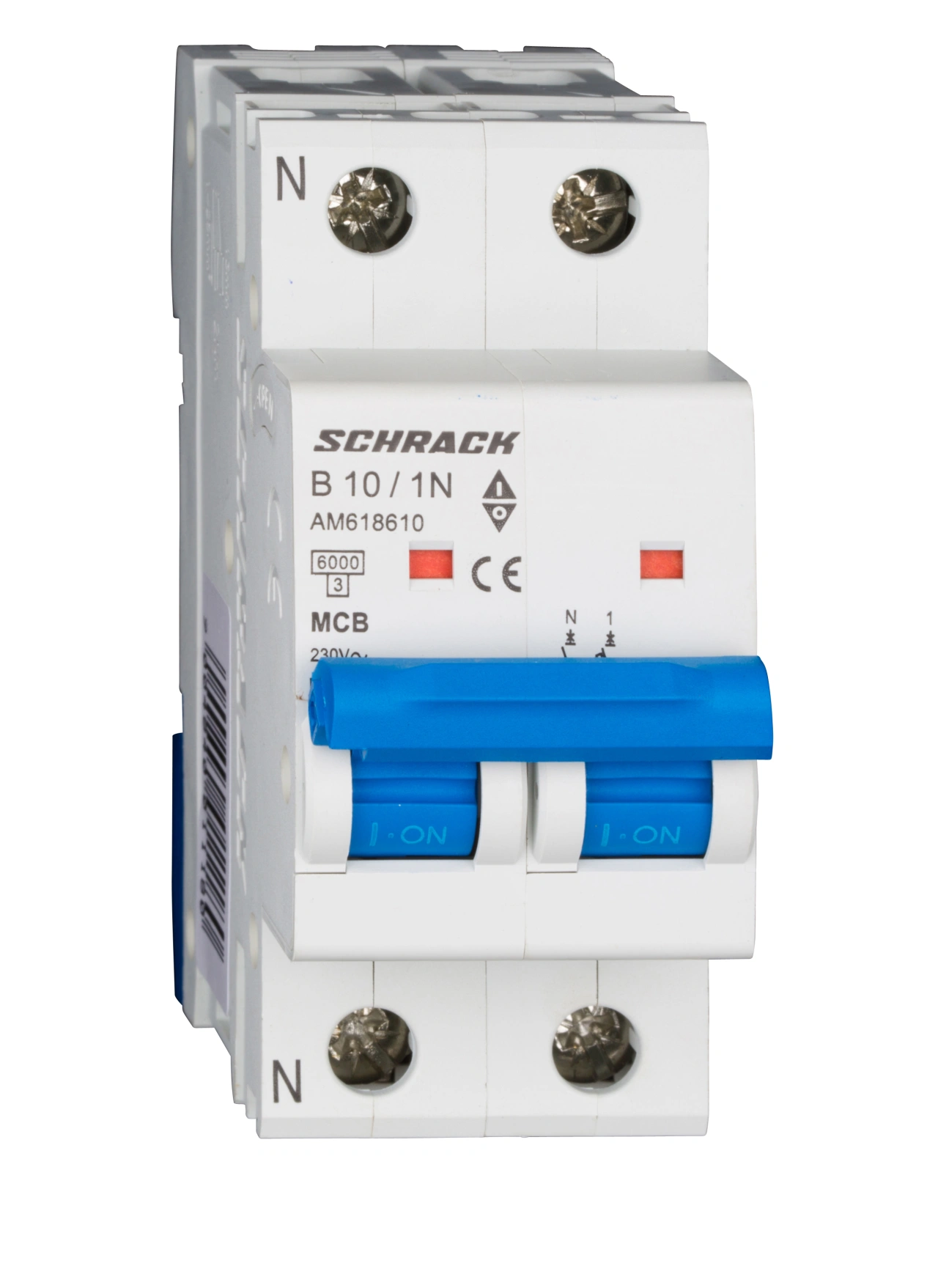 Întreruptor automat modular (MCB) AMPARO 6kA, B 10A, 1P+N