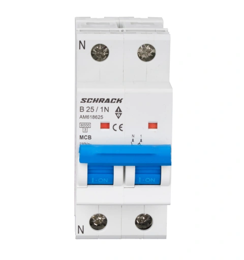 Întreruptor automat modular (MCB) AMPARO 6kA, B 25A, 1P+N_1