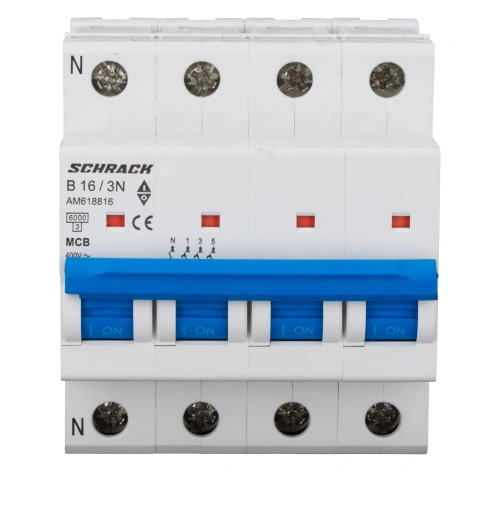 Întreruptor automat modular (MCB) AMPARO 6kA, B 16A, 3P+N_1