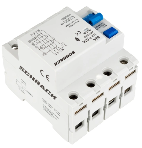 Întreruptor diferenţial AMPARO 10kA, 63A, 4p , 30mA, tip B_4
