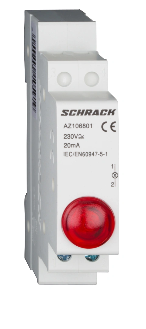 Lampă modulară simplă cu LED, AMPARO, roşu, 230V-AC