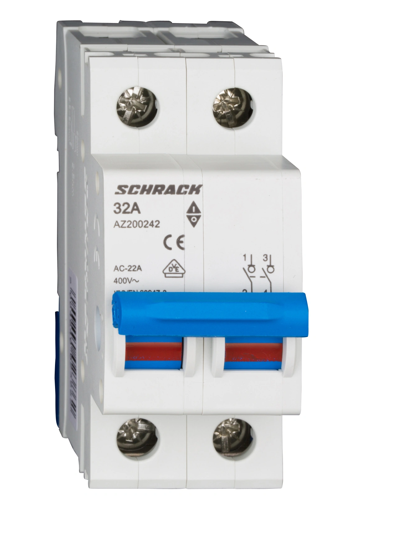 Comutator principal modular 32A, 2-poli