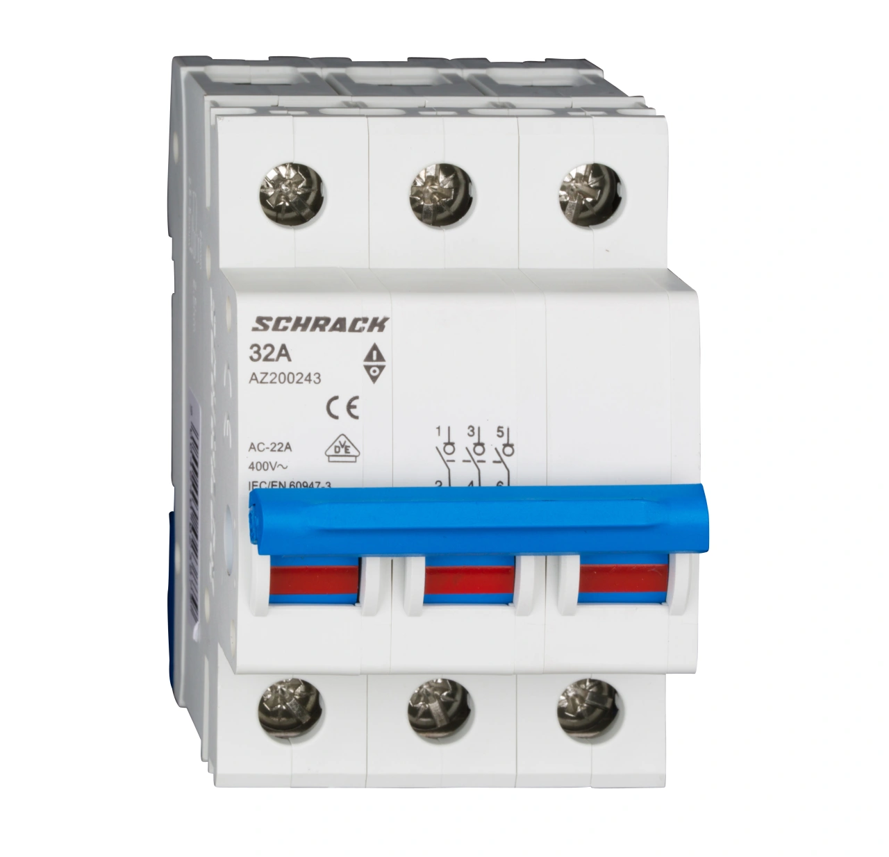 Comutator principal modular 32A, 3-poli