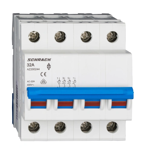 Comutator principal modular 32A, 4-poli