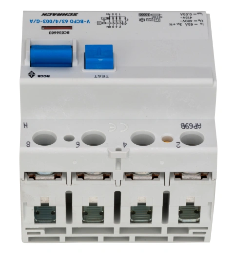 Residual current circuit breaker 63A, 4-p, 30mA, type A,G,V_2