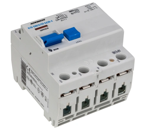Residual current circuit breaker 63A, 4-p, 30mA, type A,G,V_3