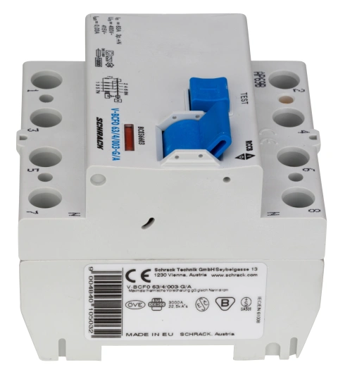 Residual current circuit breaker 63A, 4-p, 30mA, type A,G,V_4