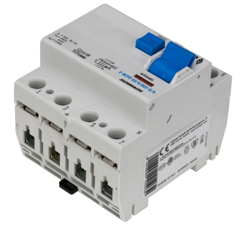 Residual current circuit breaker 63A, 4-p, 30mA, type A,G,V_5