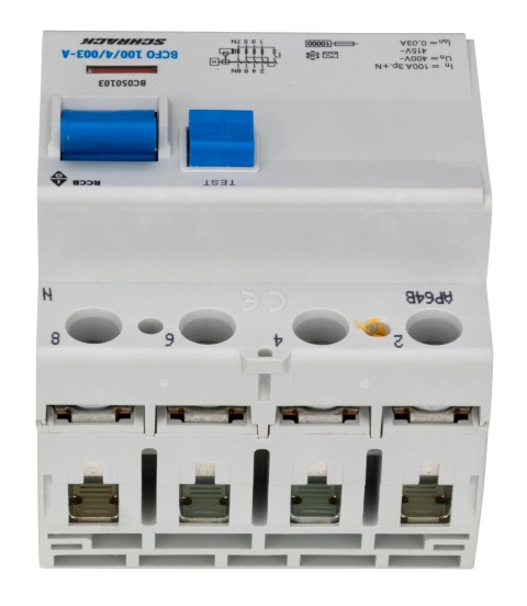 Întreruptor diferential 100A 4poli 30mA, Tip A_3