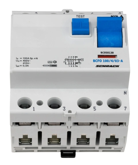Întreruptor diferential 100A 4poli 300mA, tip A_1