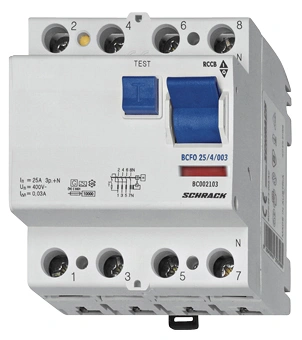Întreruptor diferential 100A 4poli 300mA, tip A, S