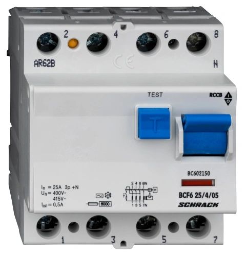 Intreruptor diferential 25A 4poli 500mA