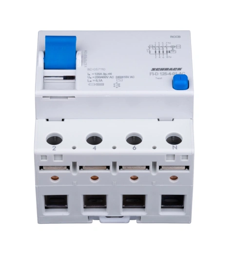 Întreruptor diferential 125A, 4-poli, 100mA, tip AC_1