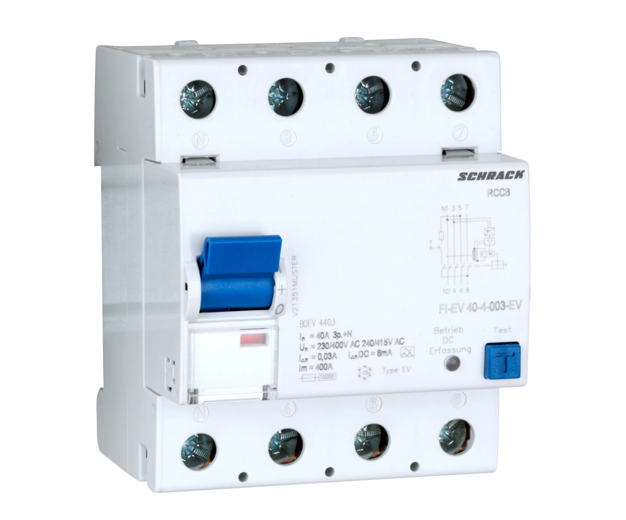 Intreruptor diferential 40A,4p,30mA,Tip EV(pt. vehicule el.)